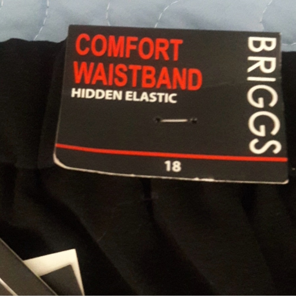 NWT Briggs New York Black Comfort Waistband Trousers